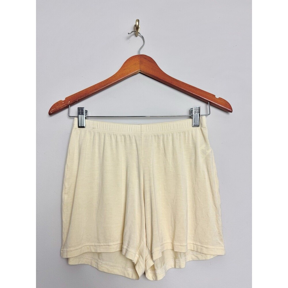 La Perla Italy Sleep Shorts IT Size 1 US XS Yellow Jersey Stretch Elastic Waist